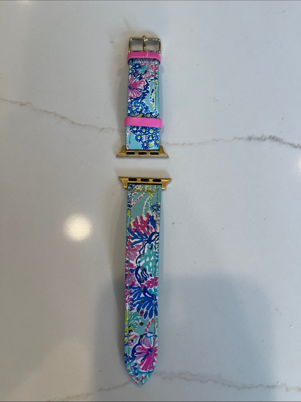 Lilly Pulitzer Floral Pattern Apple Watch Band in Blue, Pink, Green
